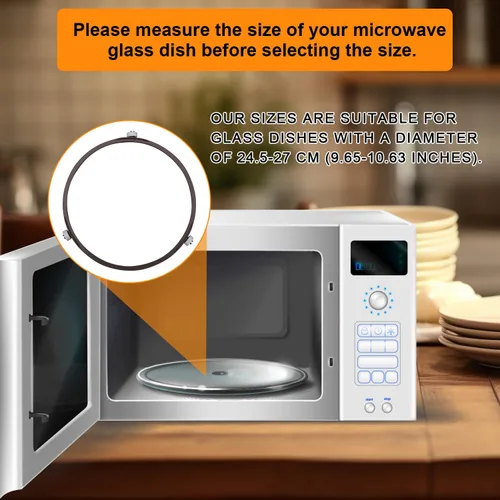 Vista 4 de Anillo giratorio para microondas, bandeja de horno de microondas de goma de alta calidad de 7 pulgadas, piezas de repuesto con núcleo giratorio