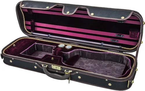 Vista 8 de Sky Estuche Oblongo Violín VNCW02 Madera Maciza con Higrómetros Negro/Azul