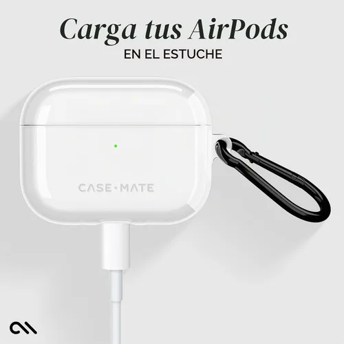 Vista 3 de Case-Mate Funda resistente para AirPods Pro 3 con mosquetón negro