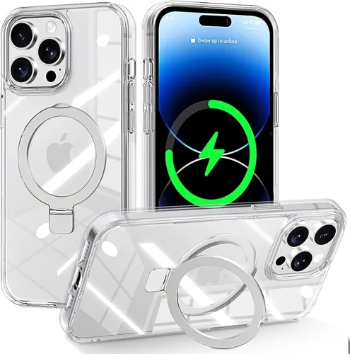 Vista 9 de CHAOFEnG - Funda compatible con iPhone 11 con soporte, color negro Fundas delgadas de grado militar para iPhone 11 con soporte de anillo