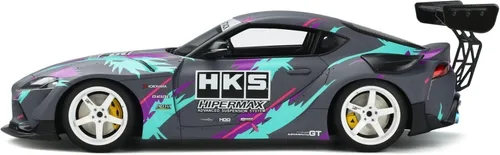 Vista 4 de GR Supra HKS 2019 Gris con gráficos Modelo 1/18 de GT Spirit GT407