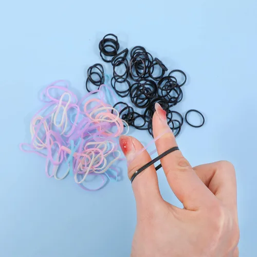 Vista 9 de Cuentas de pelo de 18 colores de 0.354 in para trenzas de cabello, kit de cuentas de pony arcoíris para hacer joyas, cuentas Kandi para hacer
