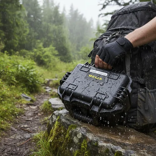Vista 7 de MEIJIA Funda rígida y compacta impermeable de alta calidad para cámara con espuma de ajuste personalizable, protección completa con diseño ligero