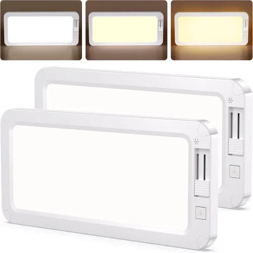 Vista 8 de Lámpara de techo LED para interior de caravana, 1700 lúmenes, 12 V, 120 LED, luces LED de 12 V, luz de cúpula de 12 V, 3 modos de color, luz
