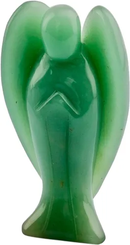 Vista 8 de SUNYIK, estatua de bolsillo de ángel guardián esculpida a mano, curación Reiki espiritual, figura esculpida., piedra ojo de tigre, Tiger's Eye