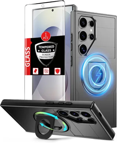 Vista 63 de Funda para Samsung Galaxy S21 FE con 2 protectores de pantalla de vidrio templado, funda con función atril para Samsung Galaxy S21FE con cubierta