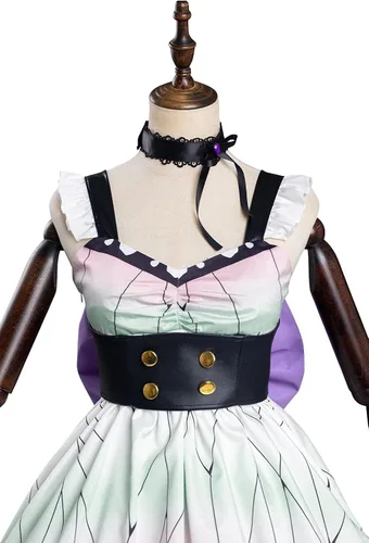 Vista 5 de Cosplaypark Kochou Shinobu Lolita - Juego de vestido de sirvienta de anime para mujer, disfraz de fiesta de Halloween