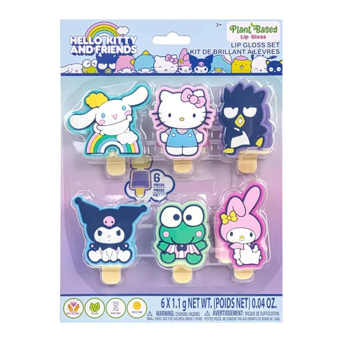 Vista 9 de Disney Stitch - Juego de 6 brillos de labios Flip-Top Ice Pop, brillo de labios a base de plantas con forma de puntada coleccionable, kit