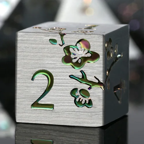 Vista 35 de DNDND - Dados de diseño antiguo, 7 dados de metal de latón con caja de metal para juegos de mesa como Dungeons and Dragons