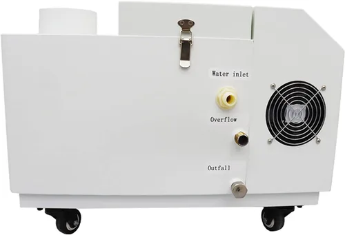 Vista 4 de Humidificador industrial ultrasónico Pulverizador de aire Pulverizador de aire Humidificador de niebla fría continua para laboratorio Taller Fábrica