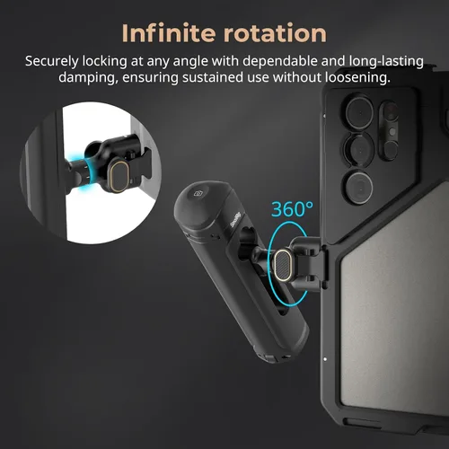 Vista 3 de SMALLRIG Mango Lateral de Control Inalámbrico para Jaulas de Teléfono de Liberación Rápida SMALLRIG, Empuñadura de Aluminio con Rotación Infinita
