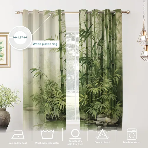 Vista 62 de Shrahala Orange Autumn Autumn Blackout Curtain Tiers, Fall Kitchen Valance Light Blocking Tier Drapes with Rod Pocket, 2 Pack 26 X 24 in