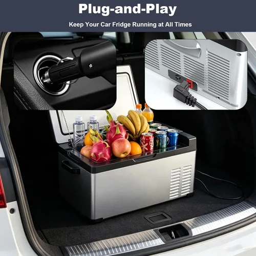 Vista 3 de Cargador de coche para refrigerador de coche compatible con Alpicool, Bodega, Euhomy, BougeRV, ARB, ICECO, Setpower, JoyTutus cable de alimentación