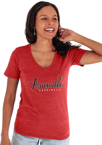 Vista 44 de Blue 84 NCAA - Camiseta de triple mezcla con cuello en V para mujer
