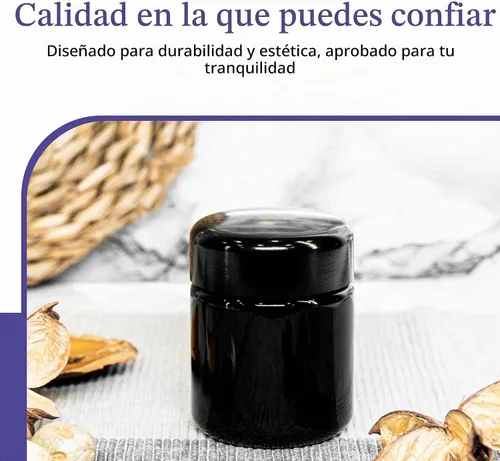 Vista 7 de Infinity Jars Tarro de rosca de vidrio ultravioleta negro alto de 1.7 fl oz (1.7 fl oz)