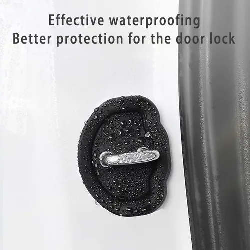Vista 4 de Compatible con 2026 2025 Tesla Model Y Juniper - Protector de silicona para cerradura de puerta, compatible con 2017-2026 Modelo 3 (Highland)
