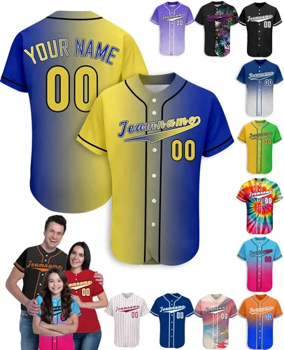 Vista 34 de Camiseta de béisbol personalizada para hombres, mujeres y niños con nombre, número y logotipo, camisetas de sóftbol personalizadas, S-4XL