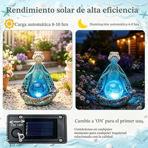 Vista 8 de Estatua solar de yoga para decoración de jardín de 6.3 pulgadas