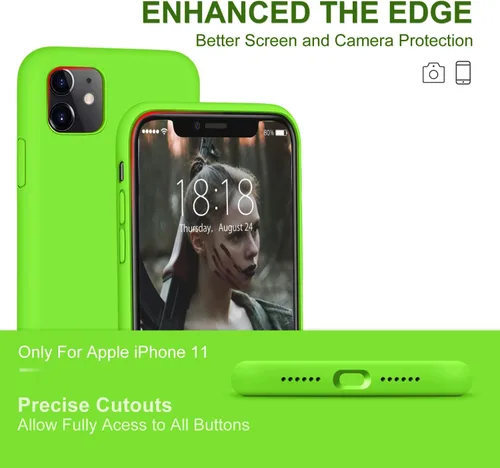Vista 3 de DTTO Funda compatible con iPhone 11, serie Romance, funda de silicona cubierta completa [protección mejorada de cámara y pantalla] con cojín