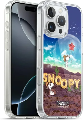 Vista 35 de Head Case Designs Funda de gel con licencia oficial de Peanuts Nebula Cactus Needles Snoopy Space Cowboy [protección de grado militar] compatible