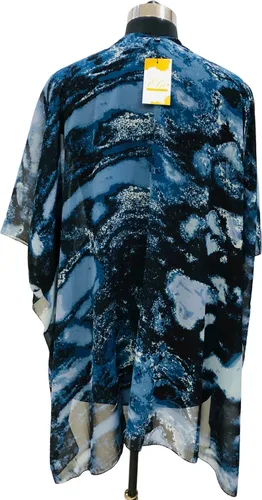 Vista 3 de Elu Kimono para cubrir la playa para mujer cárdigan casual con estampado floral bohemio