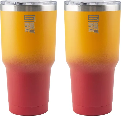 Vista 14 de Robert Irvine - Vaso térmico para vino negro de 12 onzas, juego de 2