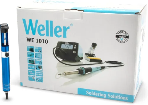 Vista 2 de Weller WE1010NA - Estación de soldadura digital con bomba de desoldadura manual segura para ESD Weller 7874B con cuerpo de aluminio