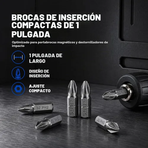 Vista 3 de VESTTIO PH2 Juego de brocas de inserción para paneles de yeso, 30