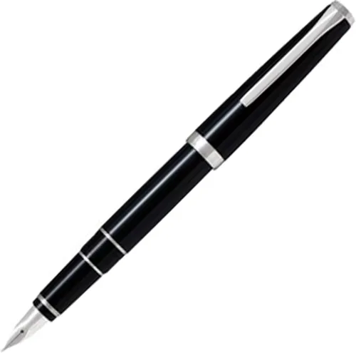 Vista 17 de PILOT Pluma estilográfica Metal Falcon Collection, barril negro, punta extrafina (60461)
