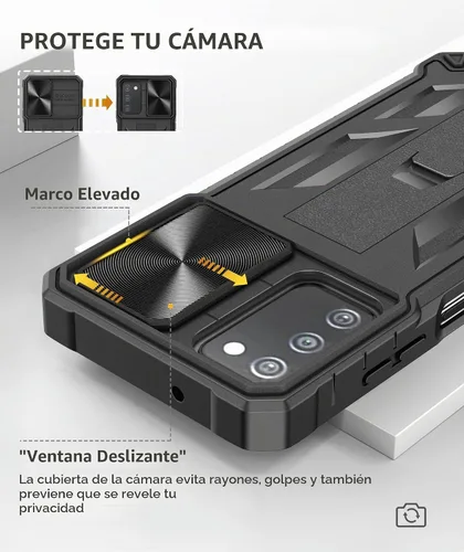 Vista 2 de SOiOS Funda protectora para Samsung Galaxy A03s con soporte y control