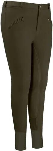 Vista 3 de TuffRider Pantalones de asiento completo de algodón regular para hombre Negro
