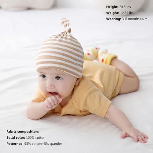 Vista 3 de Body de manga corta para bebé recién nacido, ropa de algodón de una pieza, 5 unidades, 0-12 meses