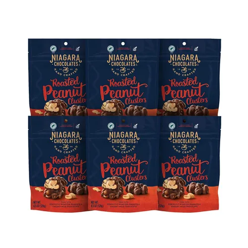 Vista 18 de Niagara Chocolates Tazas de mantequilla de maní de chocolate con leche, paquete de 4 bolsas de pie (4.5 onzas), sin OMG, chocolate premium, hechas a