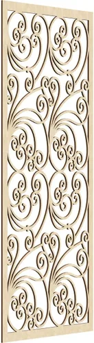 Vista 86 de 9 3/8"W x 24 3/8"H x 1/4"T Marilla Decorativos Paneles de Pared de Madera Calado, Abedul