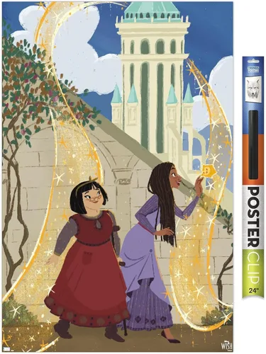 Vista 17 de Trends International Disney Wish - Póster de collage de 3 (amigos), póster de pared, 14.72 x 22.37 pulgadas, versión enmarcada de madera de granero