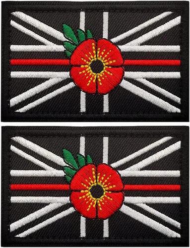 Vista 9 de 2 parches tácticos bordados de la Gran Unión Británica de Reino Unido, bandera de Inglaterra del Reino Unido, emblema para coser en la moral, Azul