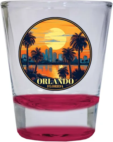 Vista 7 de Orlando Florida B Souvenir - Vaso de chupito redondo de 1.5 onzas, color azul, paquete de 2