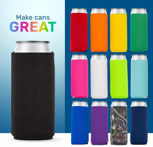 Vista 6 de QualityPerfection - Fundas para latas de bebida, unidades ultra delgadas de neopreno para enfriar líquidos en latas de 12 oz, regalo para hombres
