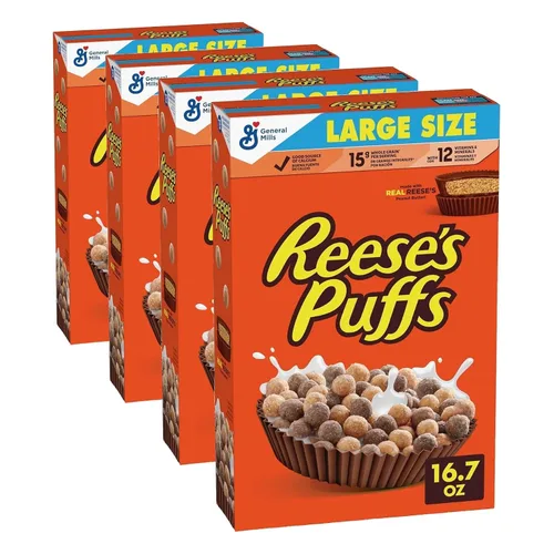 Vista 12 de Reese's, - Cereales de mantequilla de maní para el desayuno, 11.5 onzas