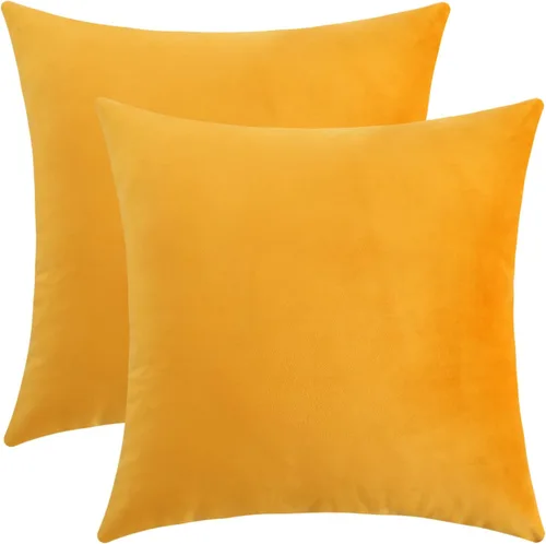 Vista 52 de Jeneoo Juego de 2 fundas decorativas para cojines de terciopelo suave y cómodo, funda sólida para cojín de sofá, decoración
