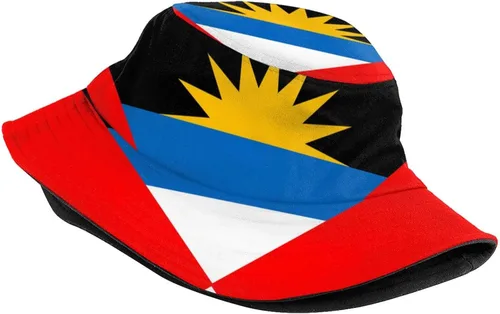 Vista 3 de KiuLoam Sombreros de pescador unisex con bandera, sombreros de pescador plegables para exteriores, verano, viajes, senderismo, playa, gorras