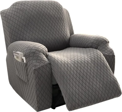 Vista 30 de Funda elástica para silla reclinable, 8 piezas de 1, 2, 3 plazas, funda para sillón reclinable con bolsillo y protector de muebles