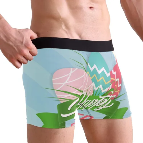 Vista 3 de Calzoncillos tipo bóxer para hombre, ropa interior de huevo, calzoncillos tipo bóxer suaves Pascua 01