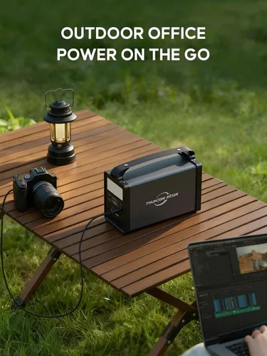 Vista 6 de Estación de energía portátil de 300 W, batería de litio de reserva de 299 Wh, generador eléctrico portátil con banco de salida de CA para CPAP