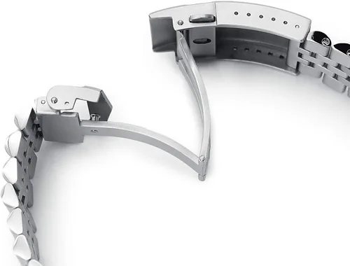 Vista 4 de Correa de reloj de metal Super-J Louis JUB de 0.866 in compatible con Seiko 5 5KX SRPD51 SRPD71 SRPE83
