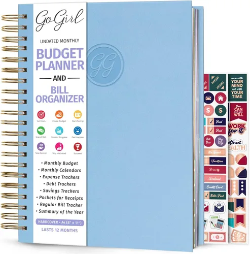 Vista 17 de GoGirl Planificador de presupuesto y organizador mensual de facturas, libro financiero mensual con bolsillos. Cuaderno de seguimiento de gastos