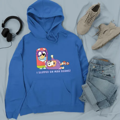 Vista 8 de I Slipped On Mah Beans Hoodies, B.luey Birthday Girl Hoodie, B.luey Birthday Squad Hoodie, B.luey Birthday party Team, B.luey Birthday Party Hoodie