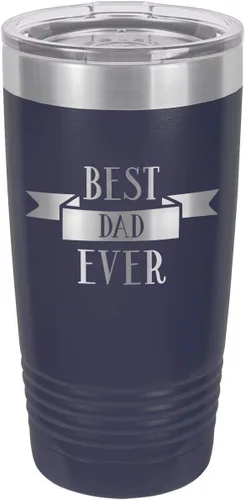 Vista 19 de Vaso con pajita para beber Best Dad Ever-D de 20 onzas Taza de viaje grabada con láser Comparar con Yeti Rambler Idea de regalo para el día