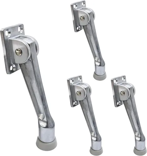 Vista 11 de QCAA Soporte de puerta de Kickdown resistente, 4", Zinc Die Cast, Cobre antiguo, Hecho en Taiwán