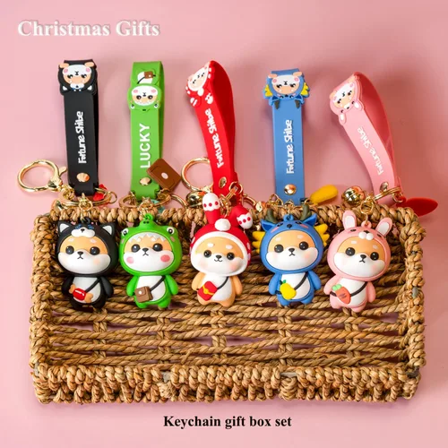 Vista 6 de YOU WIZV Lindo llavero Kawaii Anime Llaveros para niños Mochila Dijes Llavero Accesorio Regalo Amigo para Mujeres Niñas